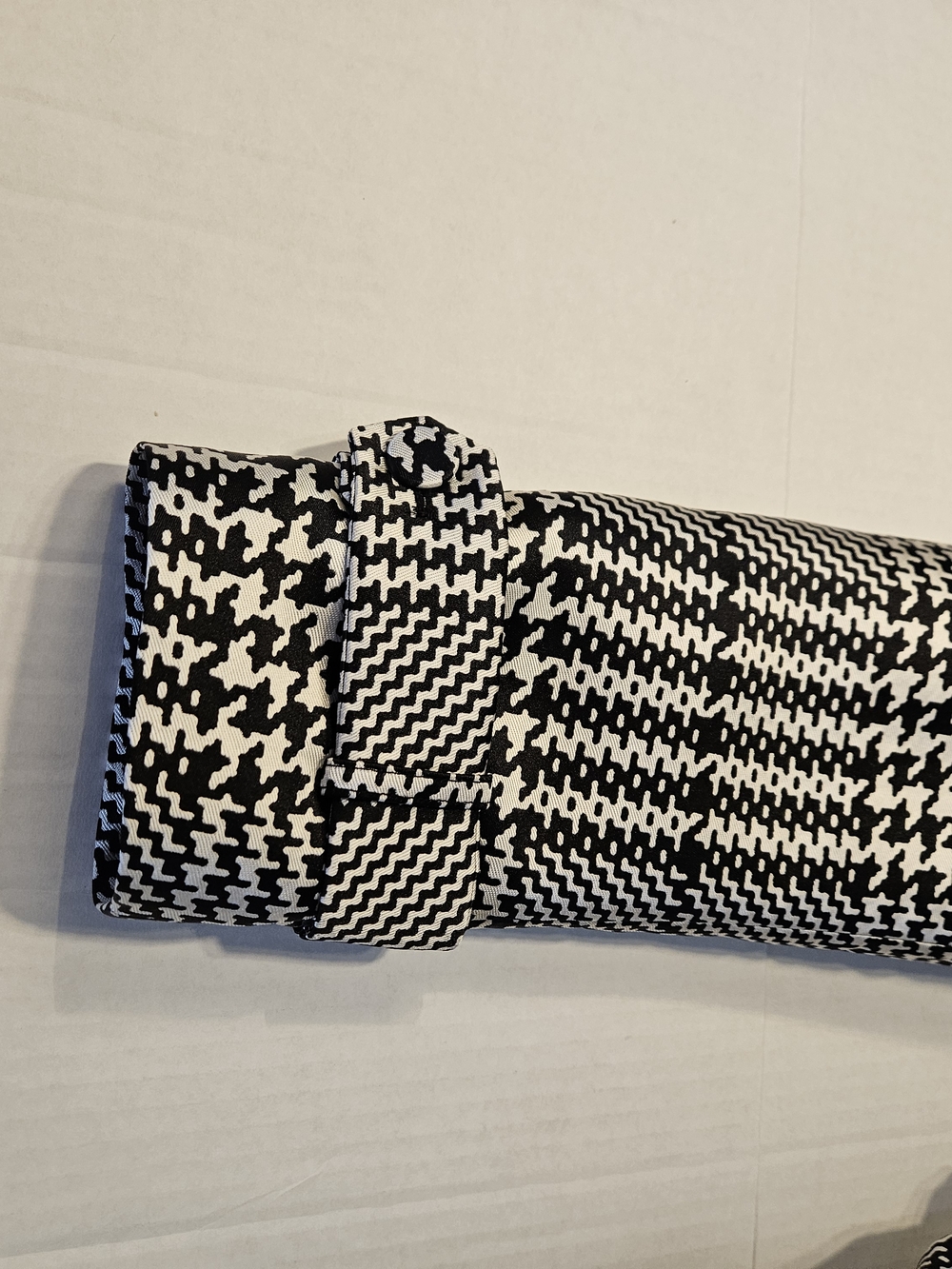 White House Black Market Black and White Houndstooth Trench Coat and Skirt - Picture 5 of 16